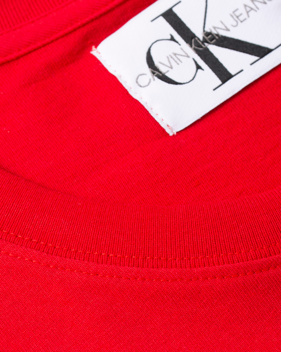 Herre | T-Shirts | Calvin Klein Jeans | Monogram Icon Box Tee Barbados Cherry