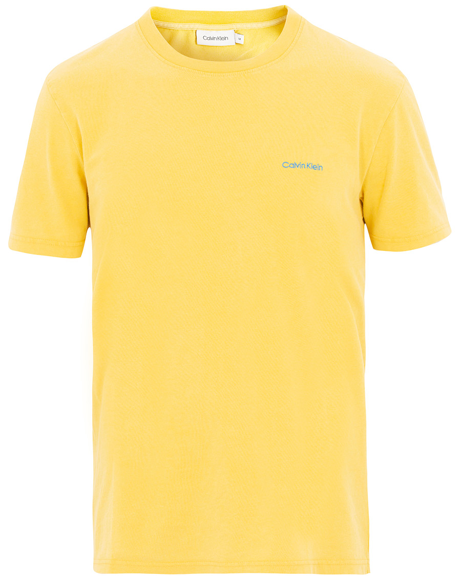 Herre | T-Shirts | Calvin Klein | Garment Dyed Tee Yellow