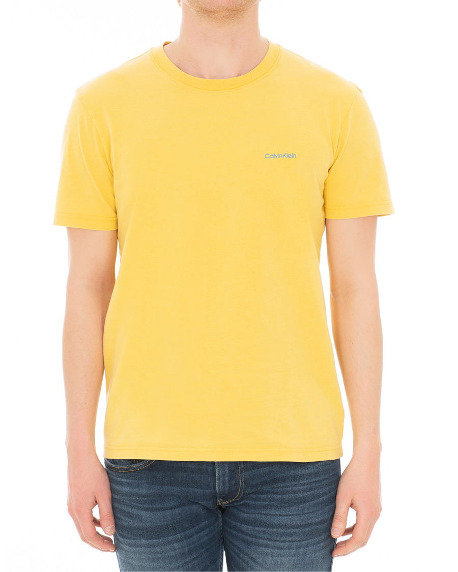 Herre | T-Shirts | Calvin Klein | Garment Dyed Tee Yellow