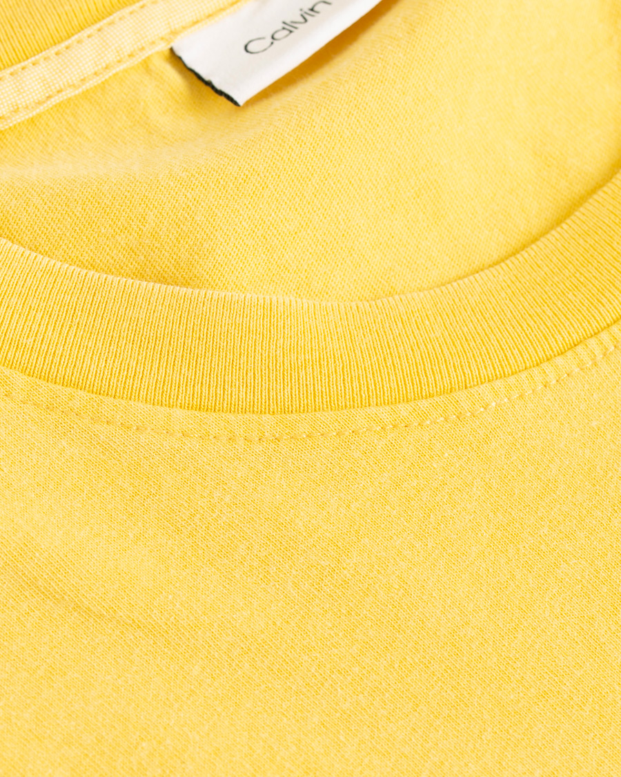 Herre | T-Shirts | Calvin Klein | Garment Dyed Tee Yellow