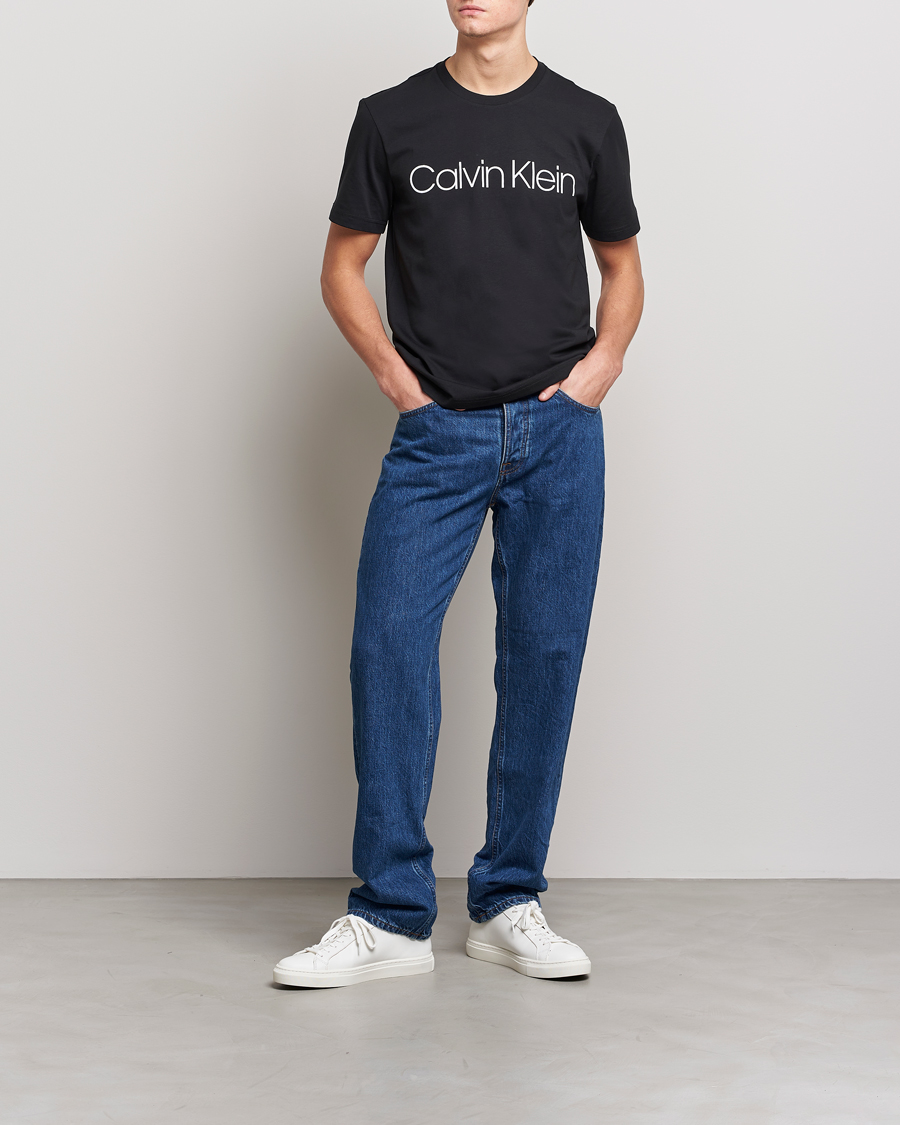 Herre | T-Shirts | Calvin Klein | Front Logo Tee Black