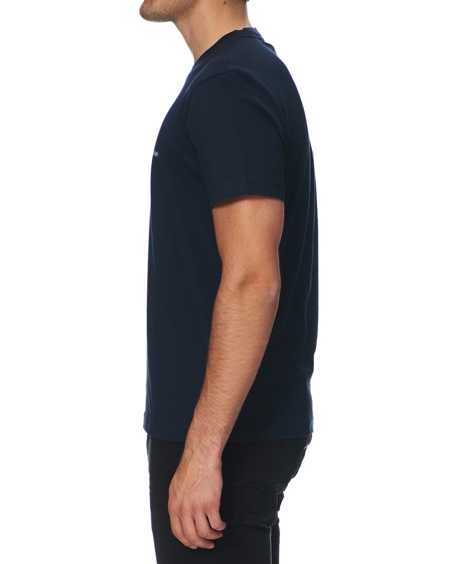 Herre | T-Shirts | Calvin Klein | Chest Logo Tee Navy