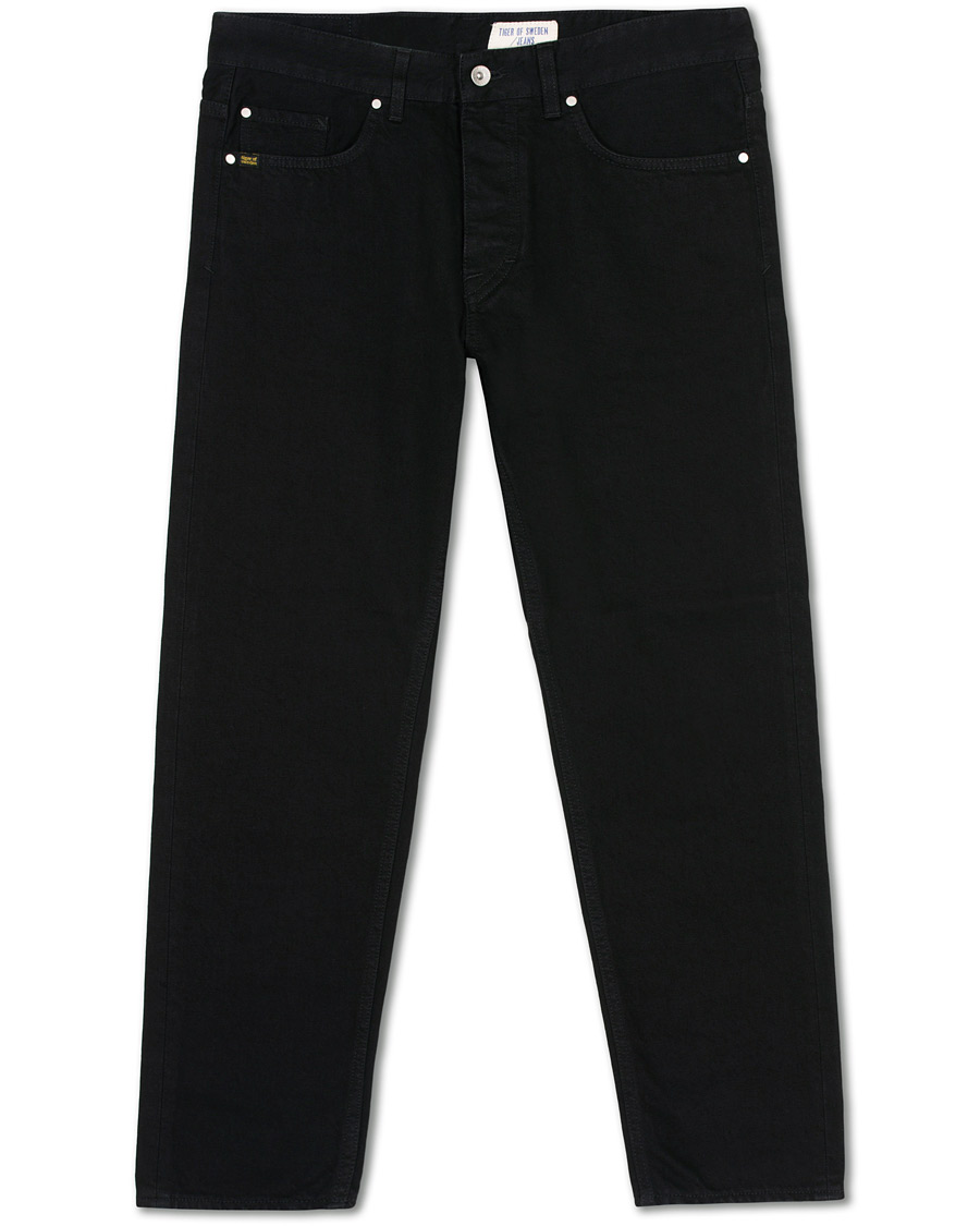 Herre | Jeans | Tiger of Sweden Jeans | Jud Selvedge Cropped Jeans Black
