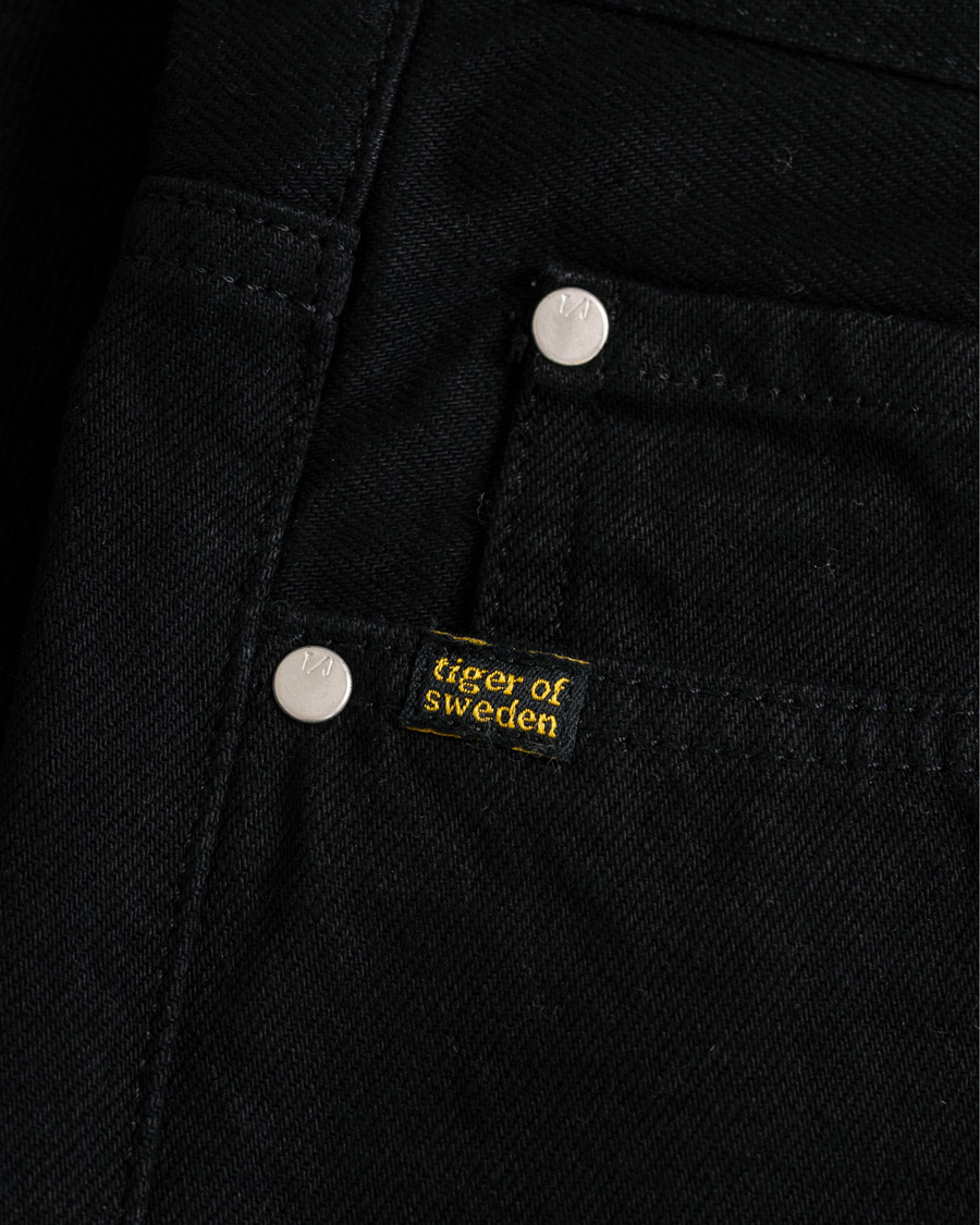 Herre | Jeans | Tiger of Sweden Jeans | Jud Selvedge Cropped Jeans Black