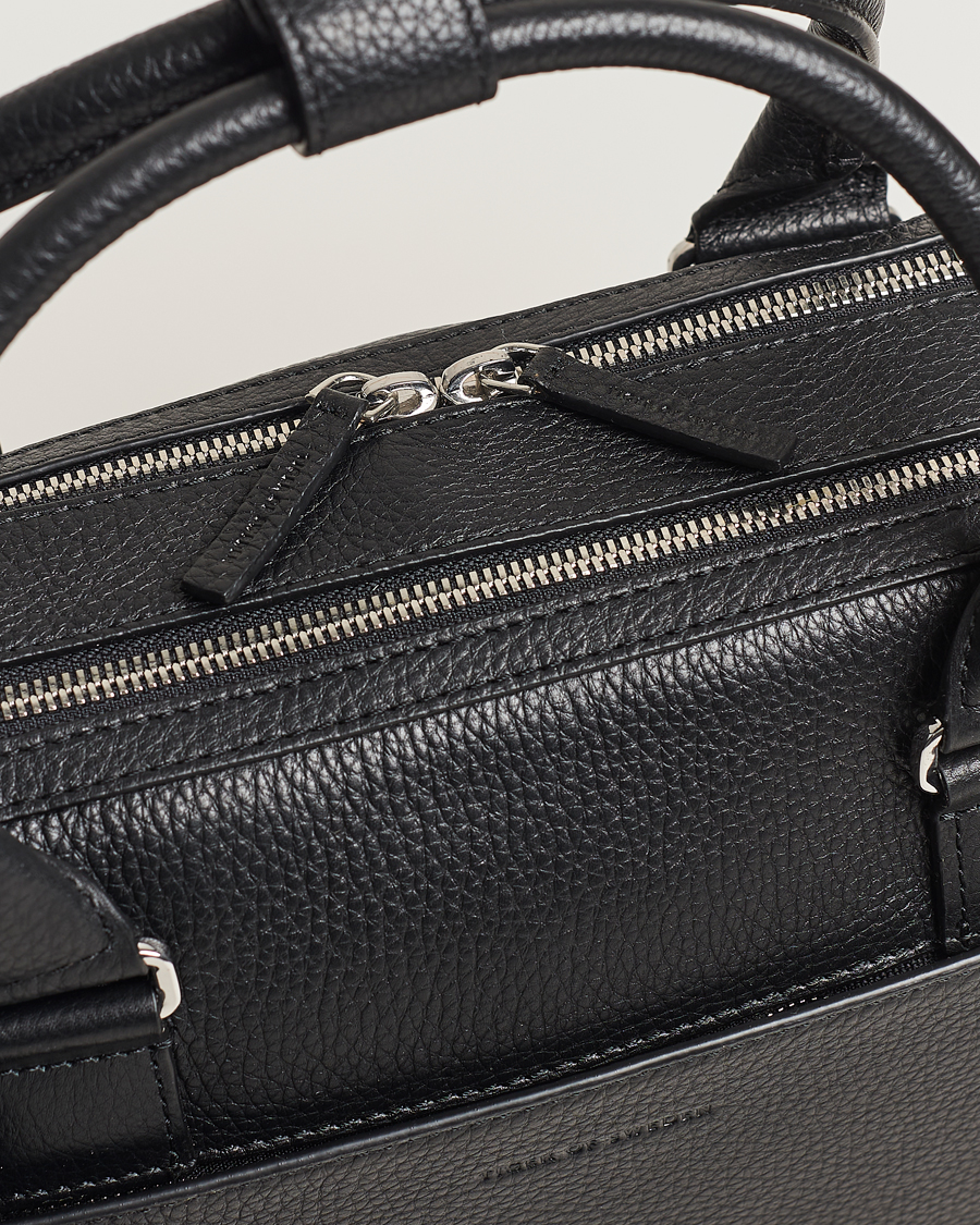 Herre | Vesker | Tiger of Sweden | Burin Grained Leather Breifcase Black