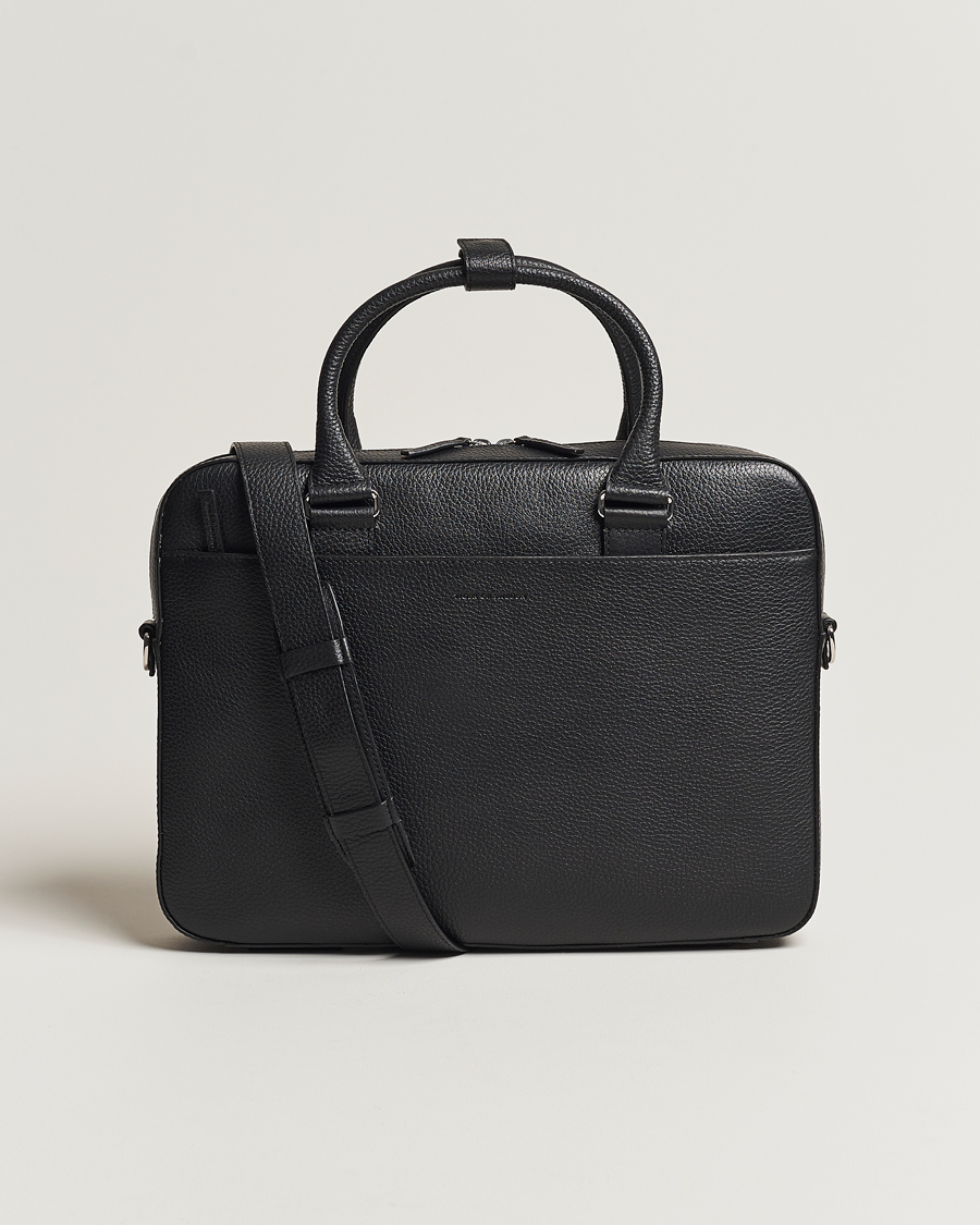 Herre | Vesker | Tiger of Sweden | Bosun Grained Leather Briefcase Black