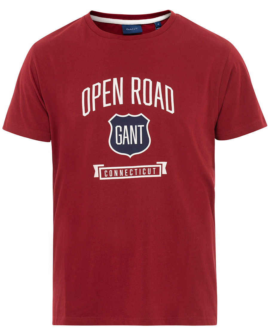 Herre | T-Shirts | GANT | Graphic Tee Mahogany Red