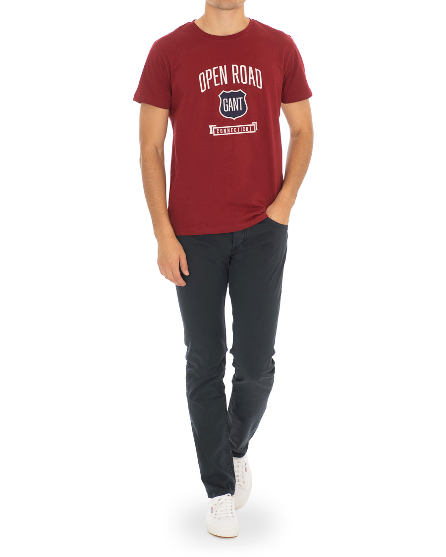 Herre | T-Shirts | GANT | Graphic Tee Mahogany Red