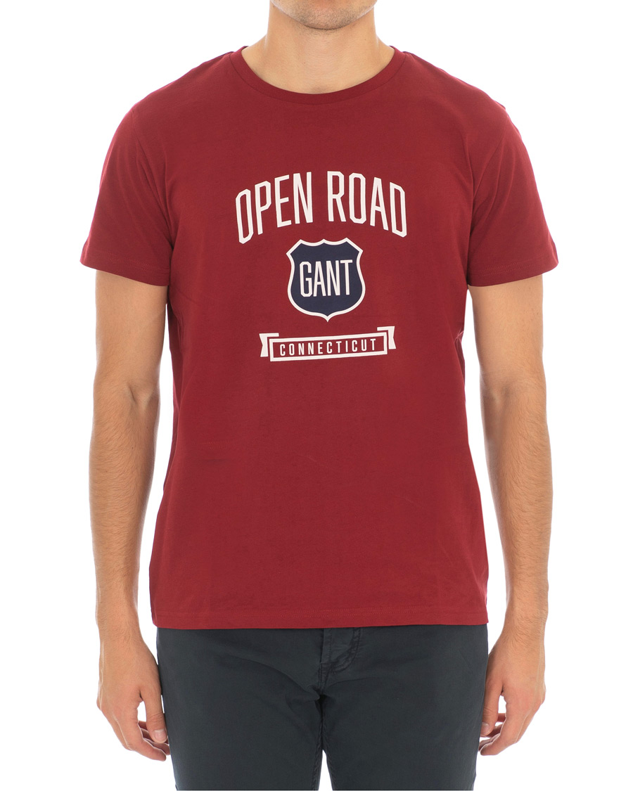Herre | T-Shirts | GANT | Graphic Tee Mahogany Red