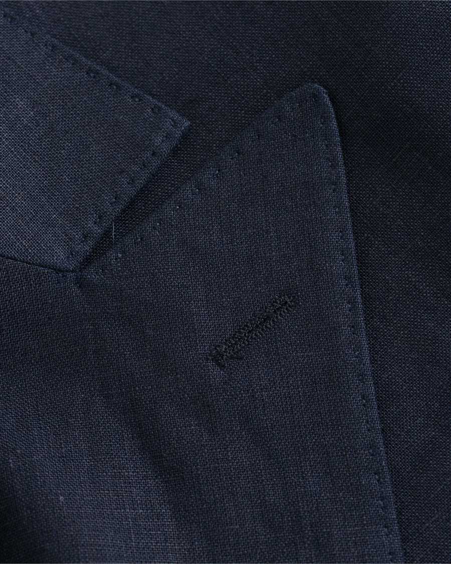 Herre | Dressjakker | Oscar Jacobson | Erik Double Breasted Linen Blazer Navy