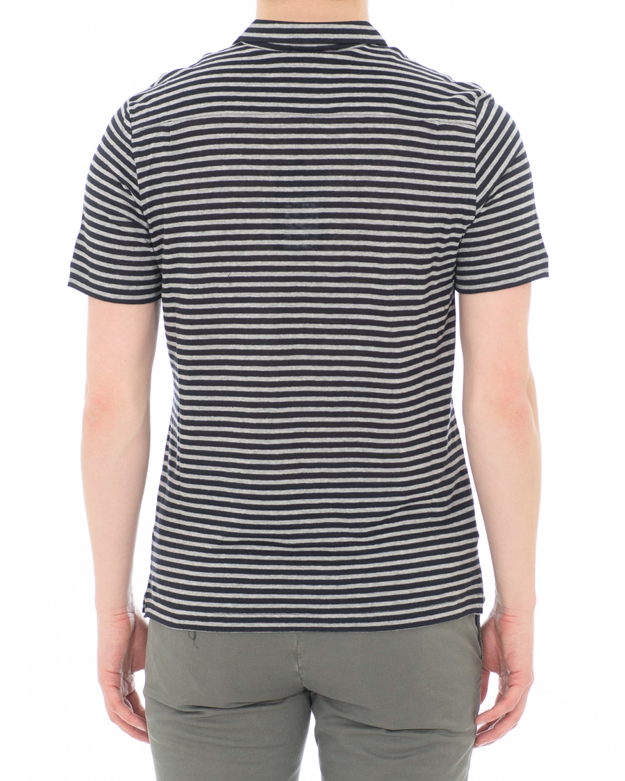 Herre | Pikéer | Oscar Jacobson | Cornelis Striped Short Sleeve Polo Blue/White
