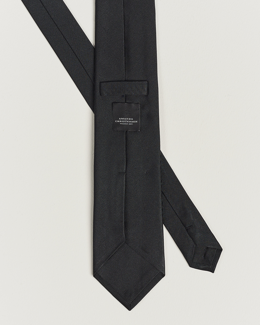 Herre | Slips | Amanda Christensen | Plain Classic Tie 8 cm Black