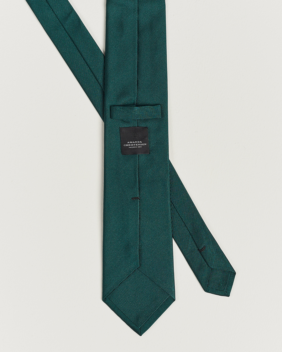 Herre | Slips | Amanda Christensen | Plain Classic Tie 8 cm Dark Green