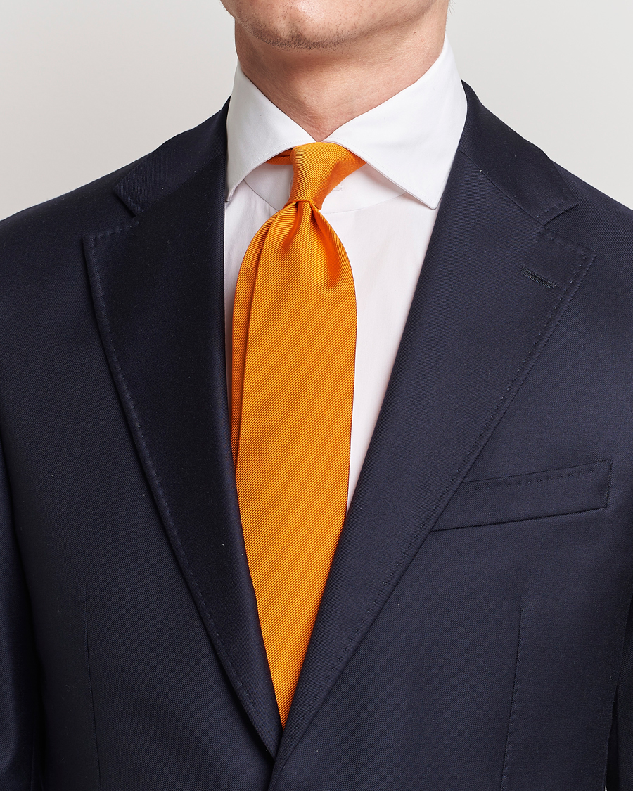 Herre | Amanda Christensen | Amanda Christensen | Plain Classic Tie 8 cm Orange