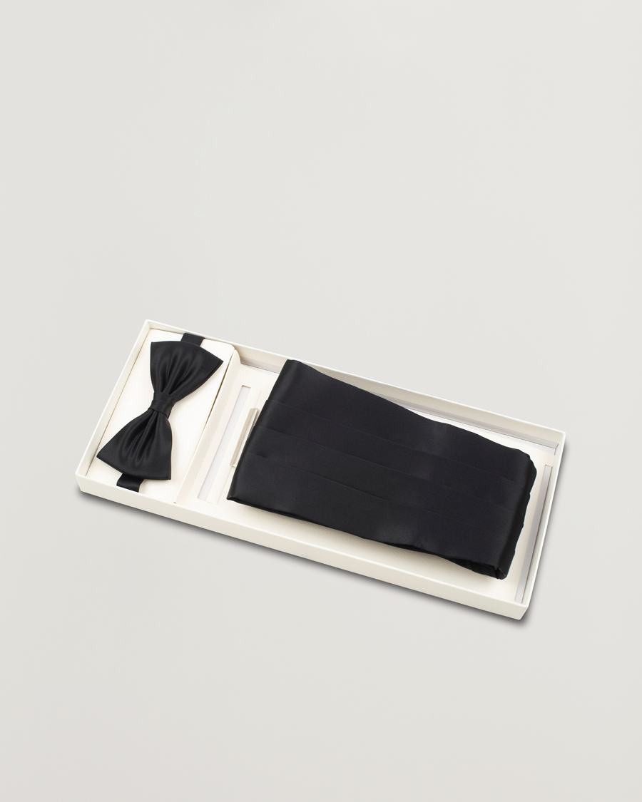 Herre | Sløyfer | Amanda Christensen | Silk Cummerbund Set Black Black