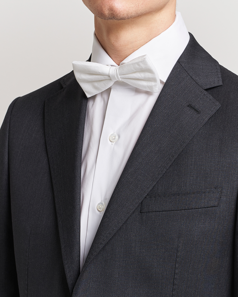 Men | Accessories | Amanda Christensen | Cotton Pique Pre Tie White