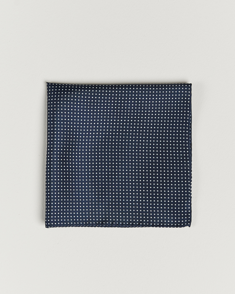 Herre | Lommetørklær | Amanda Christensen | Handkerchief Dot Silk Navy