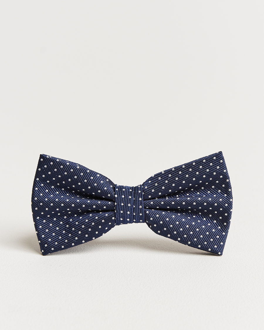 Herre | Sløyfer | Amanda Christensen | Micro Dot Pre Tie Silk Navy