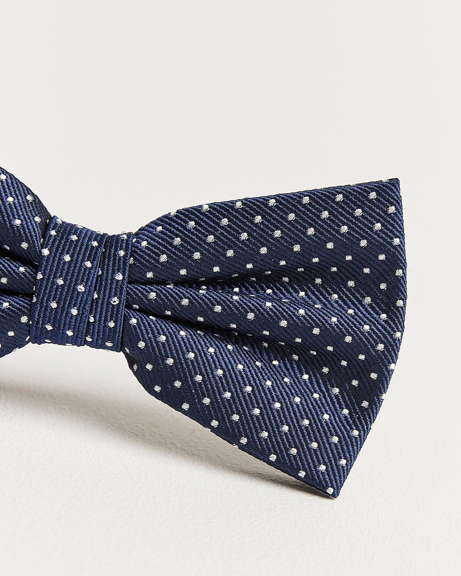 Herre | Sløyfer | Amanda Christensen | Micro Dot Pre Tie Silk Navy