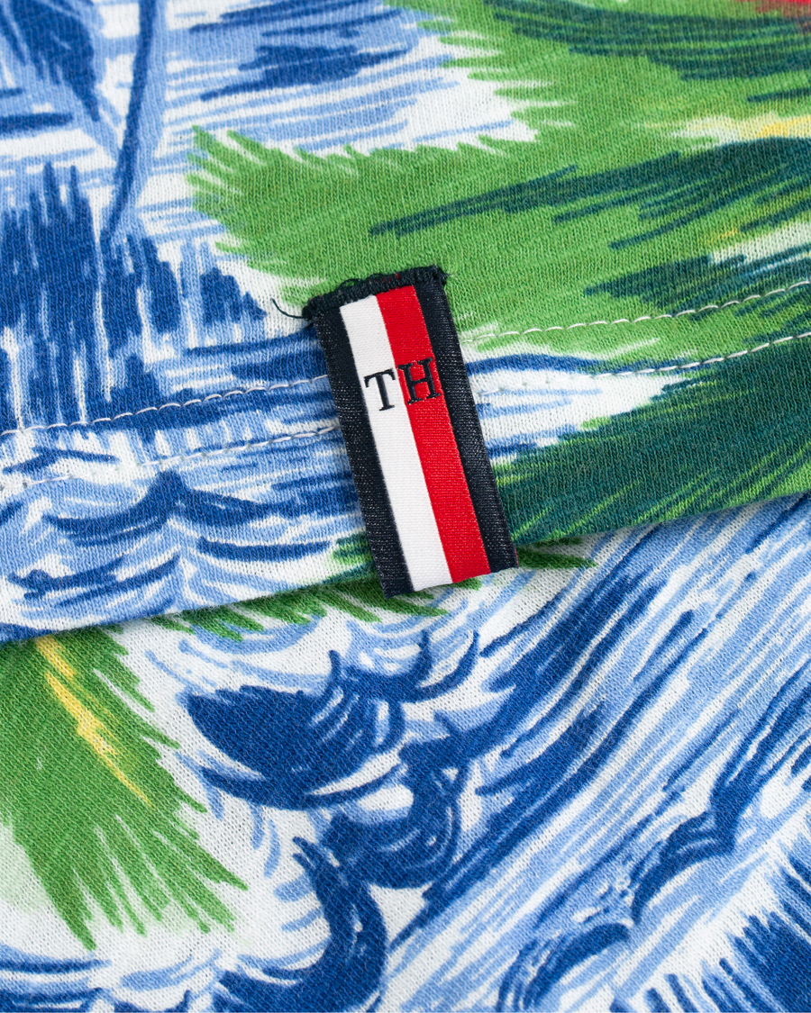 Herre | T-Shirts | Tommy Hilfiger | Palm Over Print Crew Neck Tee Snow White