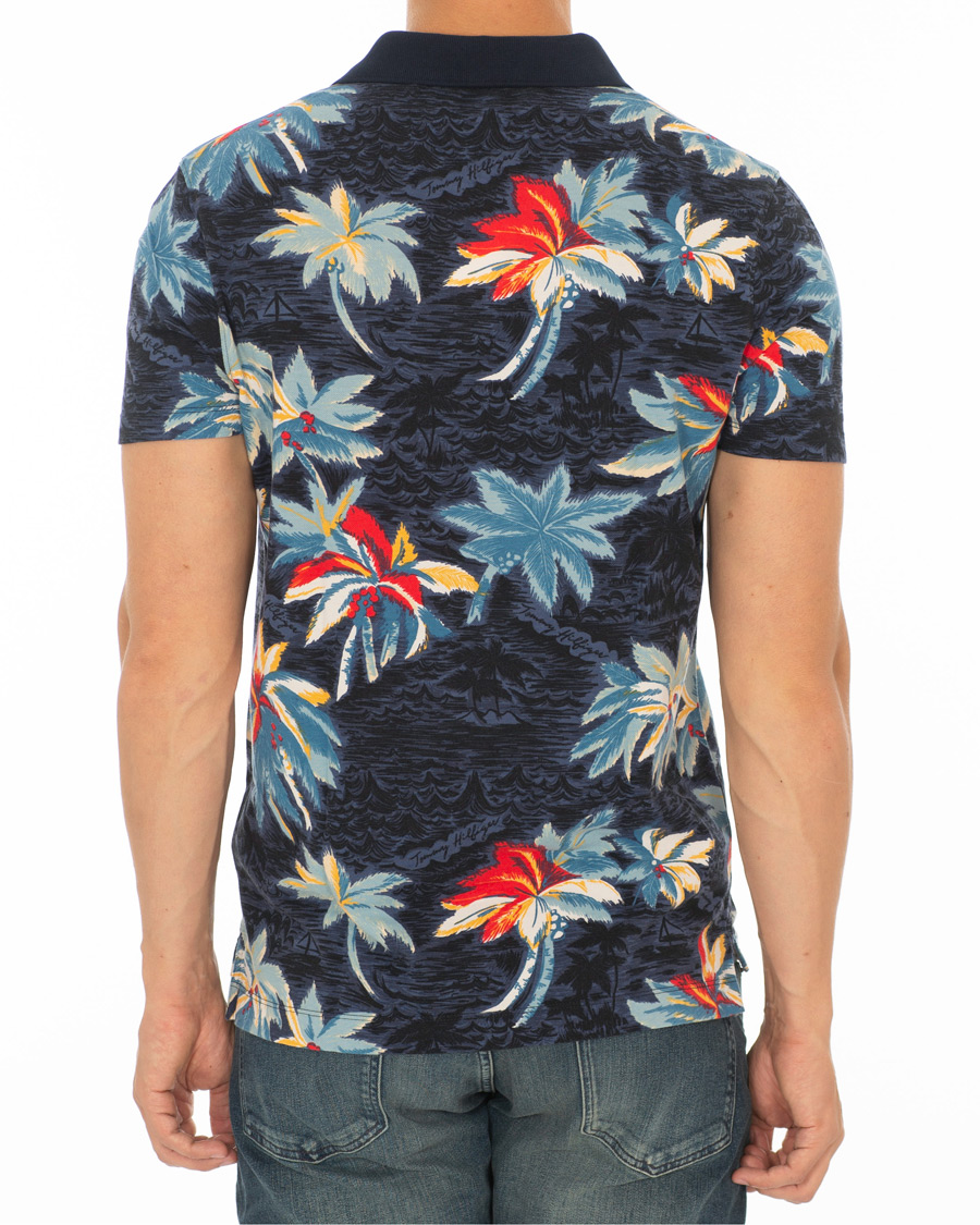 Herre | Pikéer | Tommy Hilfiger | All Over Flower Print Polo Vintage Indigo
