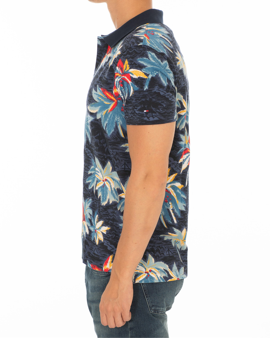 Herre | Pikéer | Tommy Hilfiger | All Over Flower Print Polo Vintage Indigo