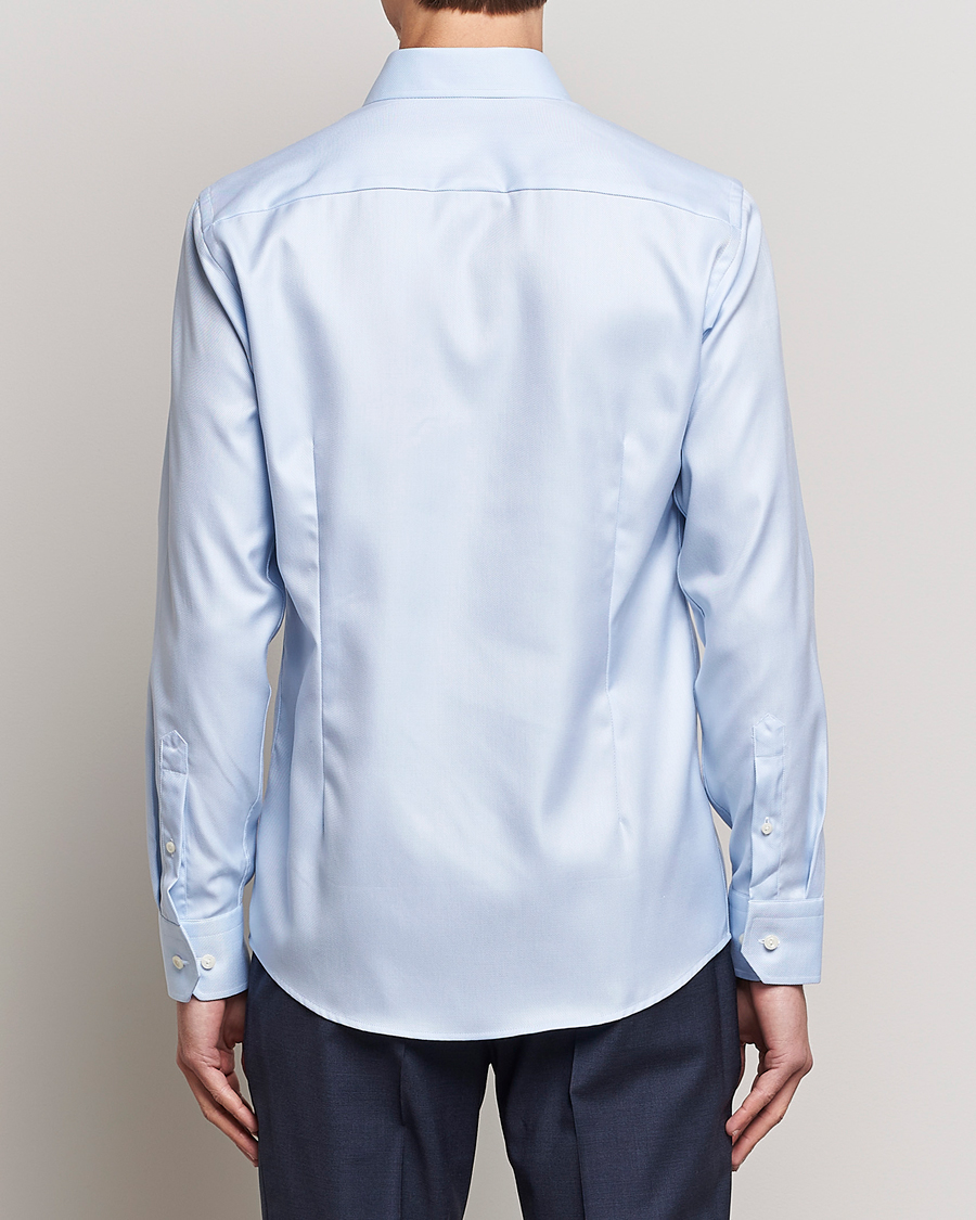 Herre | Skjorter | Eton | Slim Fit Textured Twill Shirt Blue