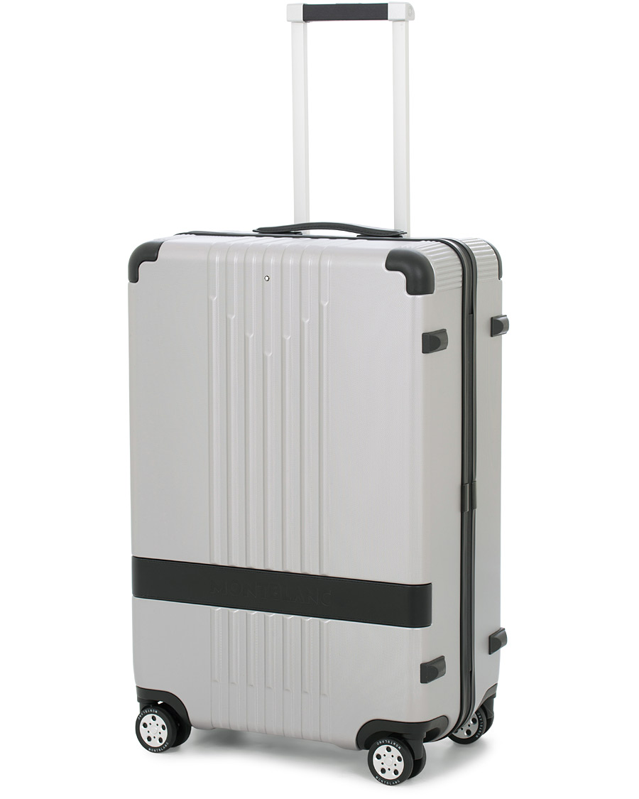 Herre | Montblanc Trolley Small/Medium 4 Wheels Black  Silver | Montblanc | Trolley Small/Medium 4 Wheels Black  Silver