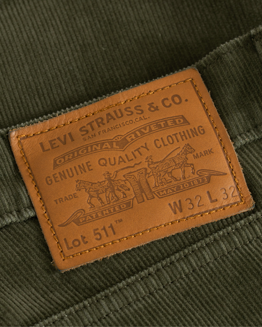Herre | Bukser | Levi's | 511 Slim Fit Stretch Corduroy Trousers Olive Night
