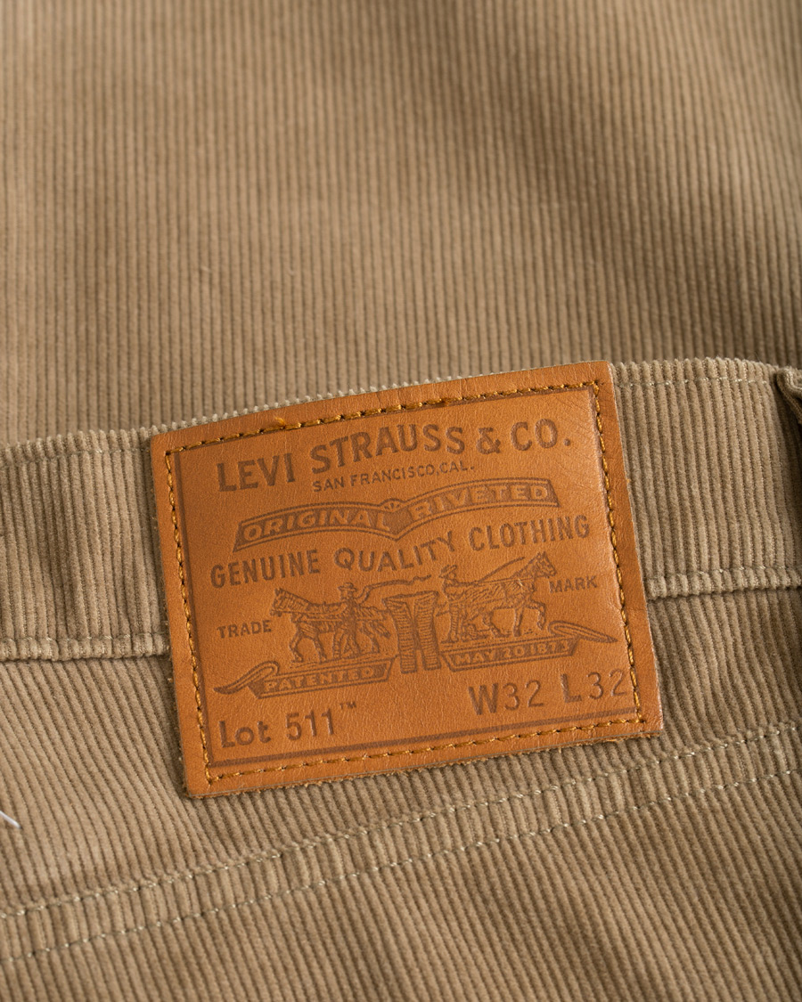 Herre | Bukser | Levi's | 511 Slim Fit Stretch Corduroy Trousers Lead Grey