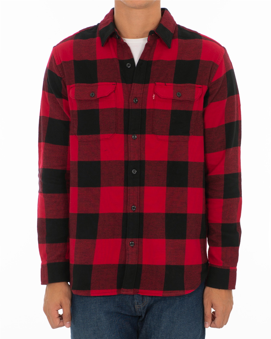 Herre | Skjorter | Levi's | Jackson Worker Overshirt Bandurria Crimson
