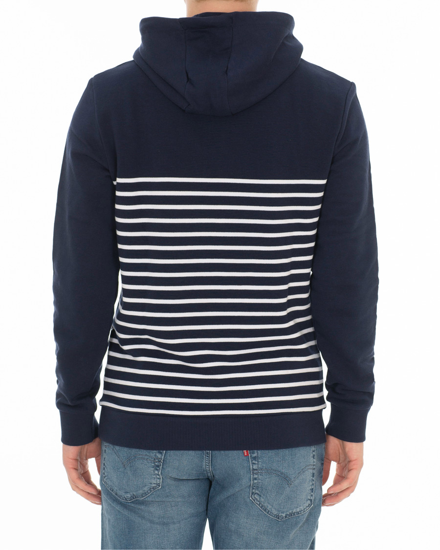 Herre | Gensere | Lyle & Scott | Stripe Hoodie Navy/White