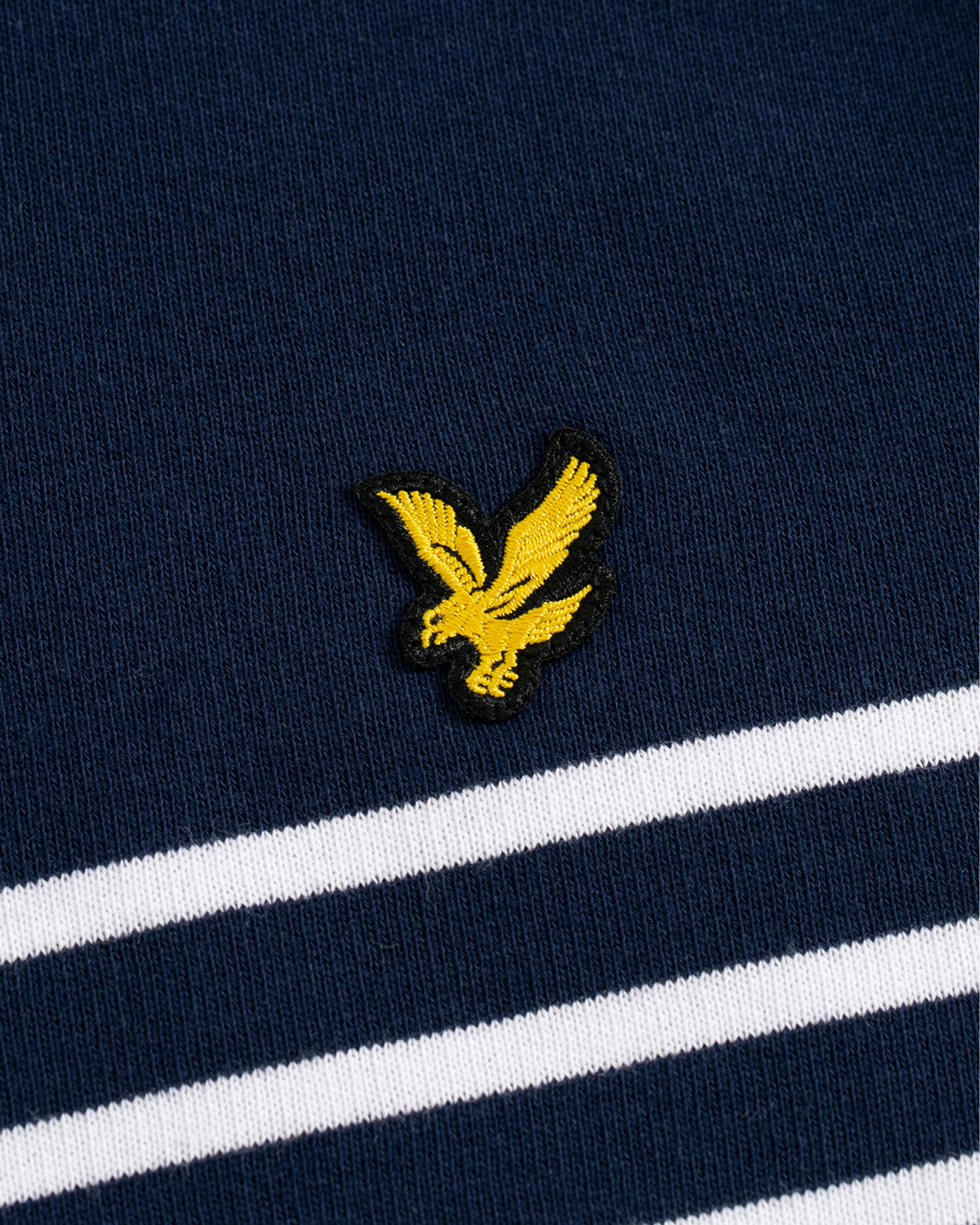 Herre | Gensere | Lyle & Scott | Stripe Hoodie Navy/White