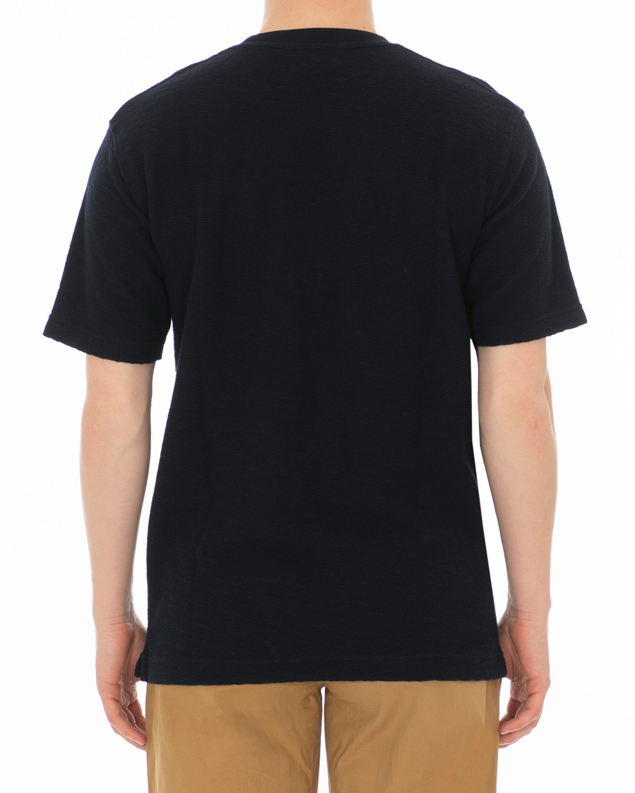 Herre | T-Shirts | Norse Projects | Johannes Texture Short Sleeve T-Shirt Dark Navy
