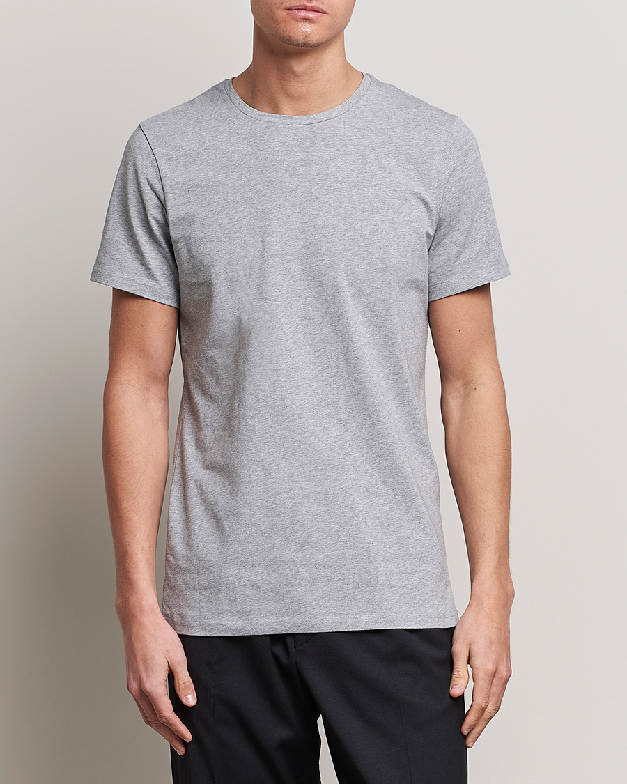 Herre | Bread & Boxers | Bread & Boxers | 2-Pack Crew Neck Tee Grey Melange