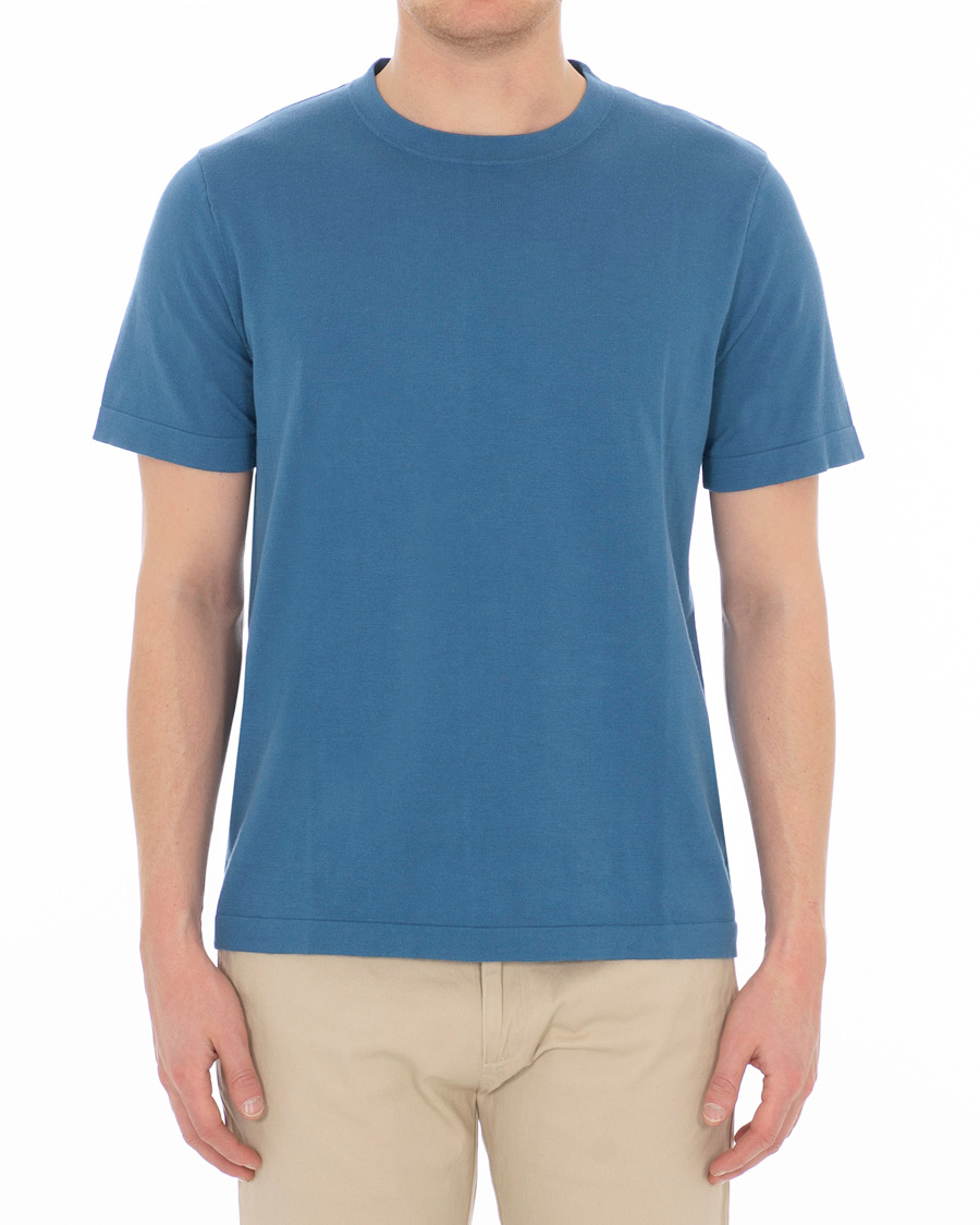 Herre | T-Shirts | J.Crew | Pima/Silk T-shirt Deep Blue