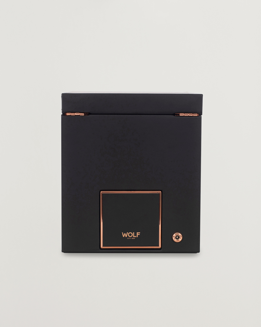 Herre | Klokke- og smykkeskrin | WOLF | Axis Single Winder with Storage Copper