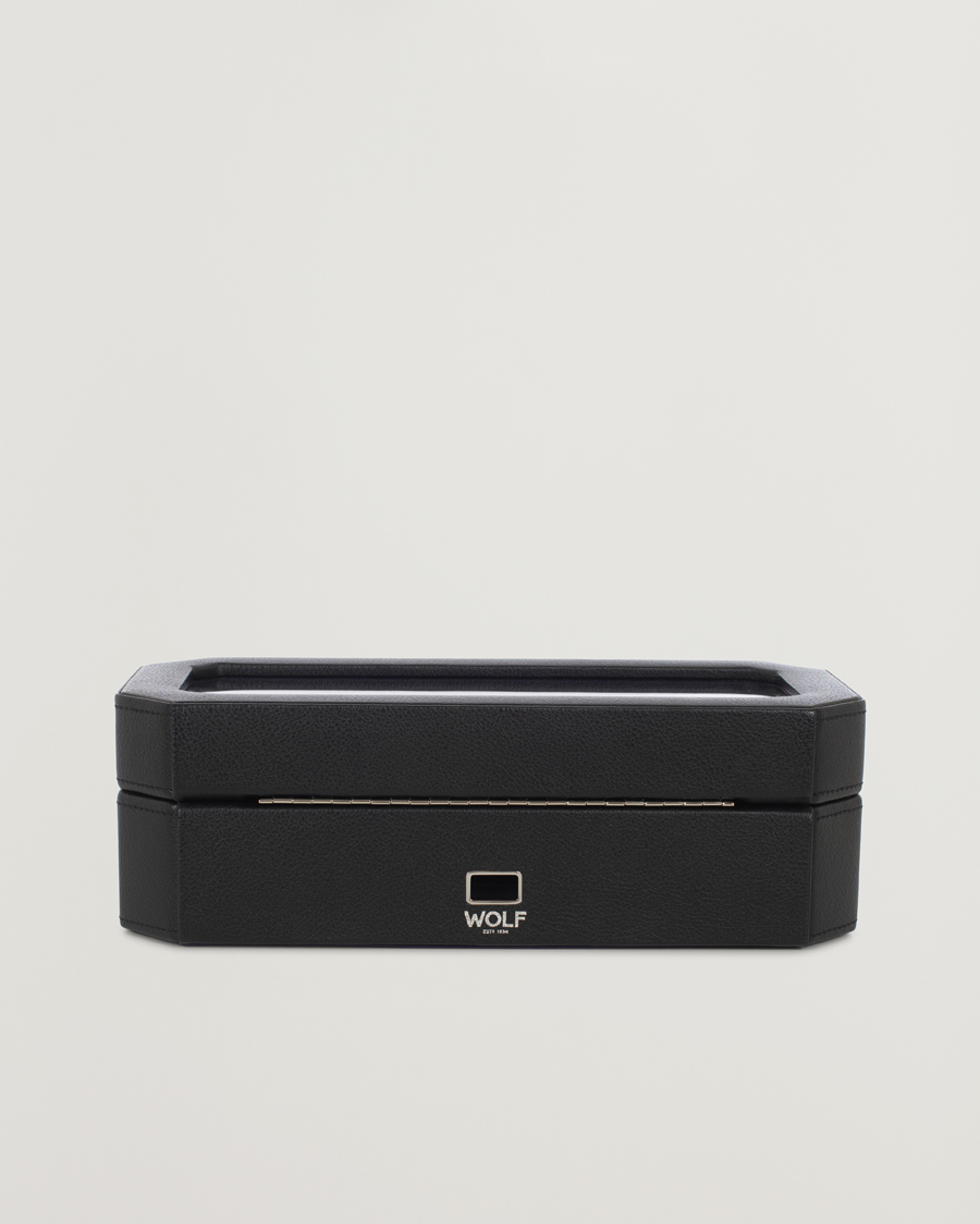 Herre | Klokke- og smykkeskrin | WOLF | Windsor 5 Piece Watch Box Black Purple