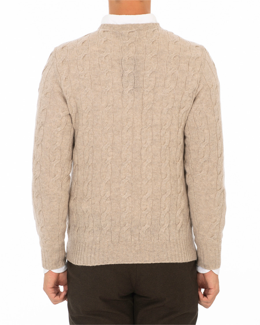 Herre | Gensere | Ralph Lauren Purple Label | Cashmere Cable Knit Oat Melange
