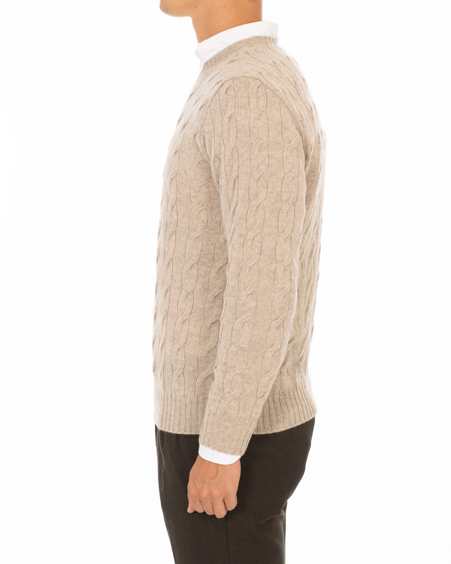 Herre | Gensere | Ralph Lauren Purple Label | Cashmere Cable Knit Oat Melange