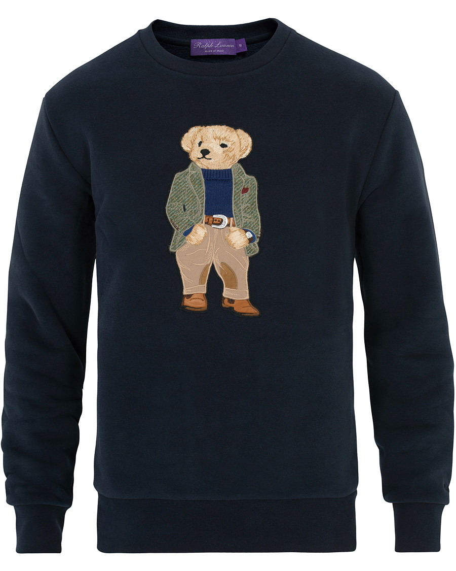 Herre | Gensere | Ralph Lauren Purple Label | Lux Fleece Ralph Bear Sweatshirt Classic Chairman Navy
