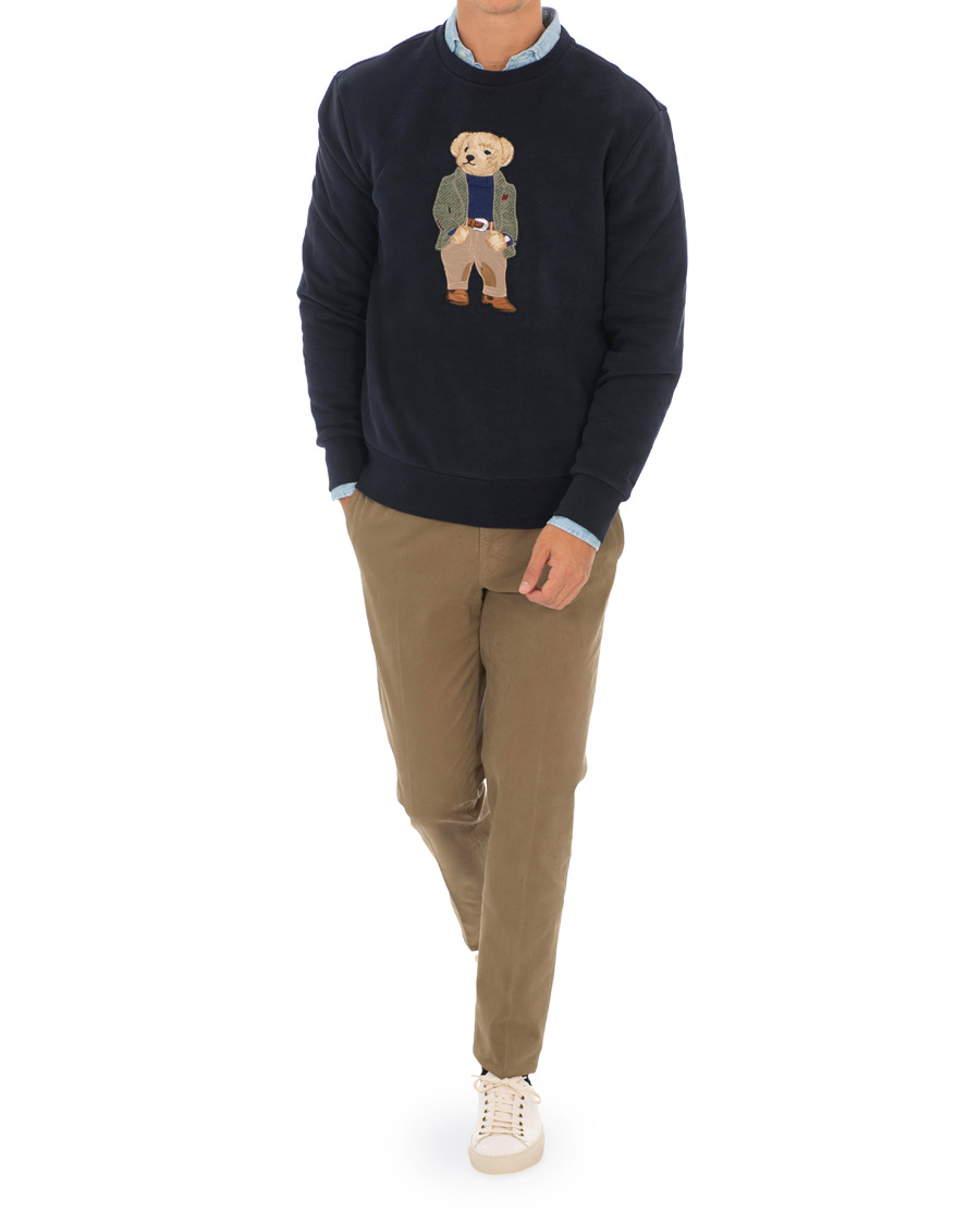 Herre | Gensere | Ralph Lauren Purple Label | Lux Fleece Ralph Bear Sweatshirt Classic Chairman Navy