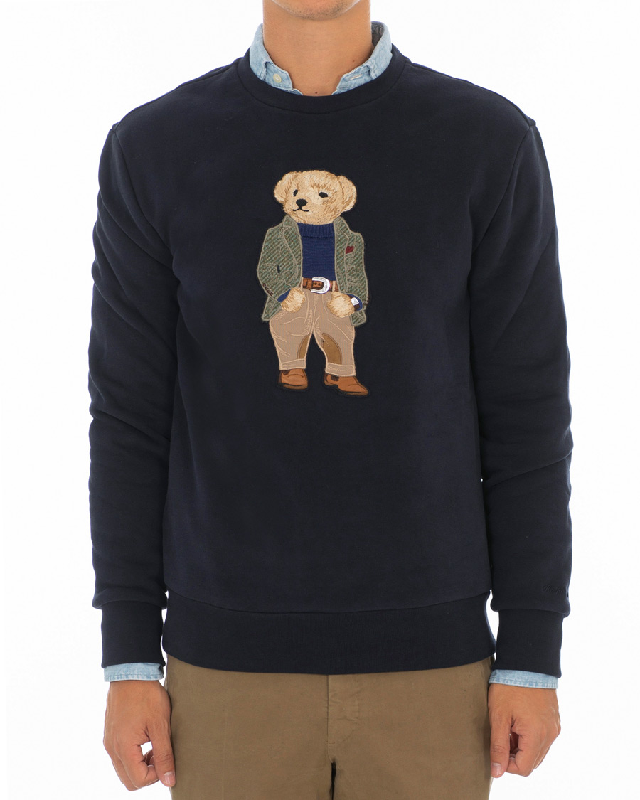 Herre | Gensere | Ralph Lauren Purple Label | Lux Fleece Ralph Bear Sweatshirt Classic Chairman Navy