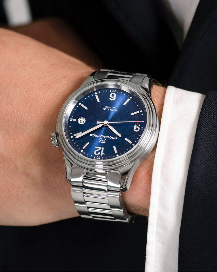 Herre | Sjöö Sandström Royal Steel Classic 41mm Blue and Steel | Sjöö Sandström | Royal Steel Classic 41mm Blue and Steel