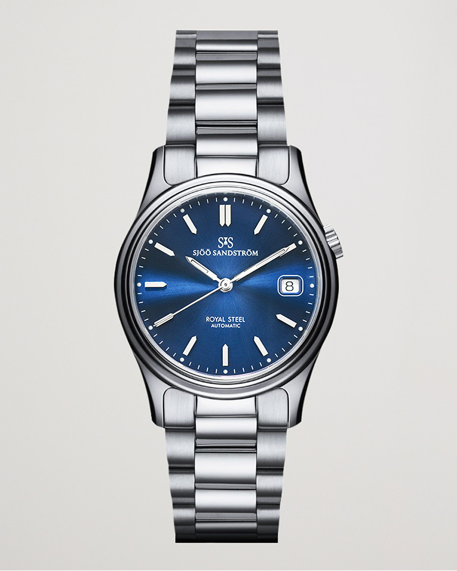 Herre | Sjöö Sandström Royal Steel Classic 36mm Blue and Steel | Sjöö Sandström | Royal Steel Classic 36mm Blue and Steel