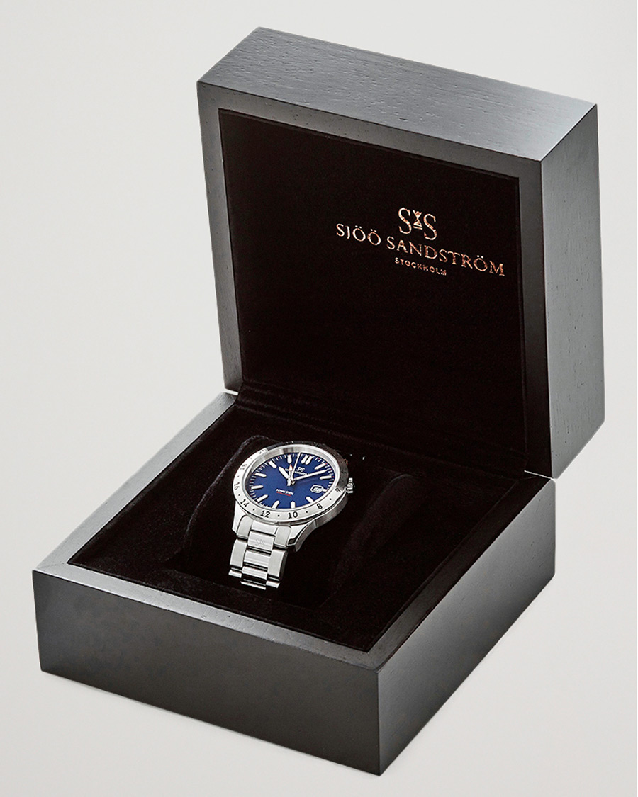 Herre | Sjöö Sandström Royal Steel Worldtimer 41mm Blue with Steel | Sjöö Sandström | Royal Steel Worldtimer 41mm Blue with Steel