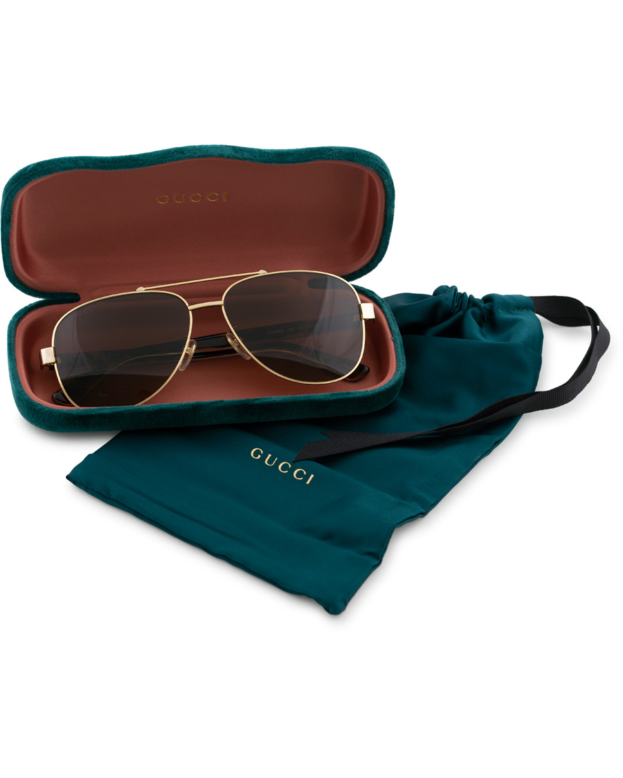 Herre | Gucci GG0528S Sunglasses Crystal/Brown | Gucci | GG0528S Sunglasses Crystal/Brown