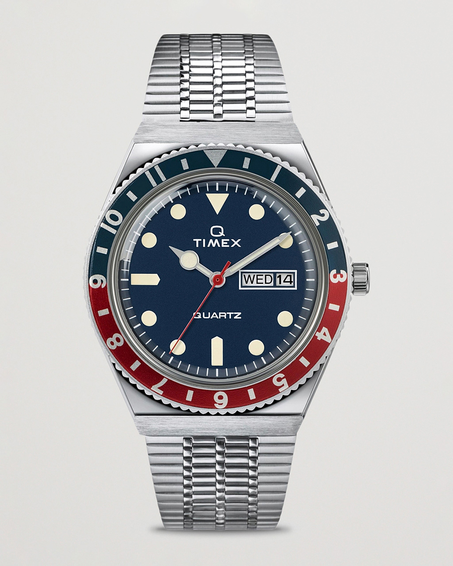 Herre | Timex Q Reissue 1979 Silver/Blue Dial | Timex | Q Reissue 1979 Silver/Blue Dial