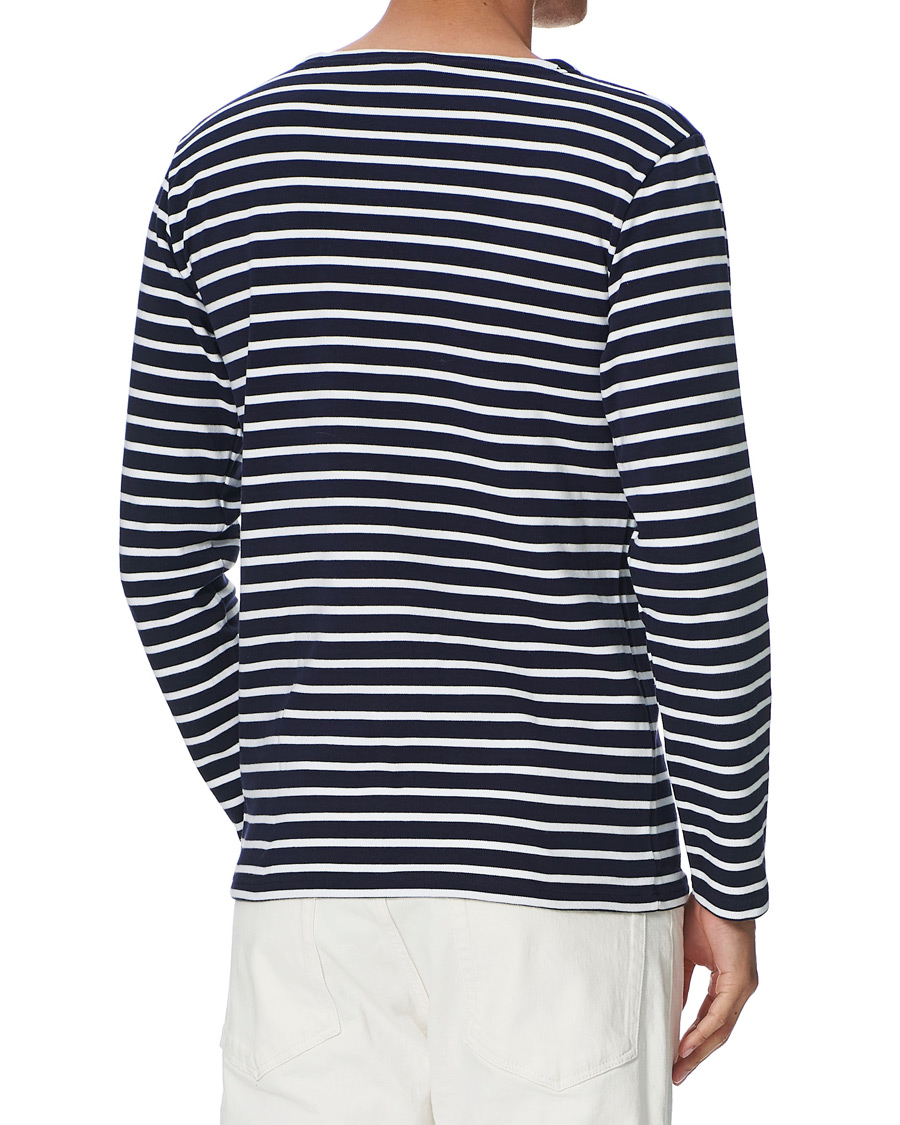 Herre | T-Shirts | Armor-lux | Houat Héritage Stripe Longsleeve T-shirt Navy/White