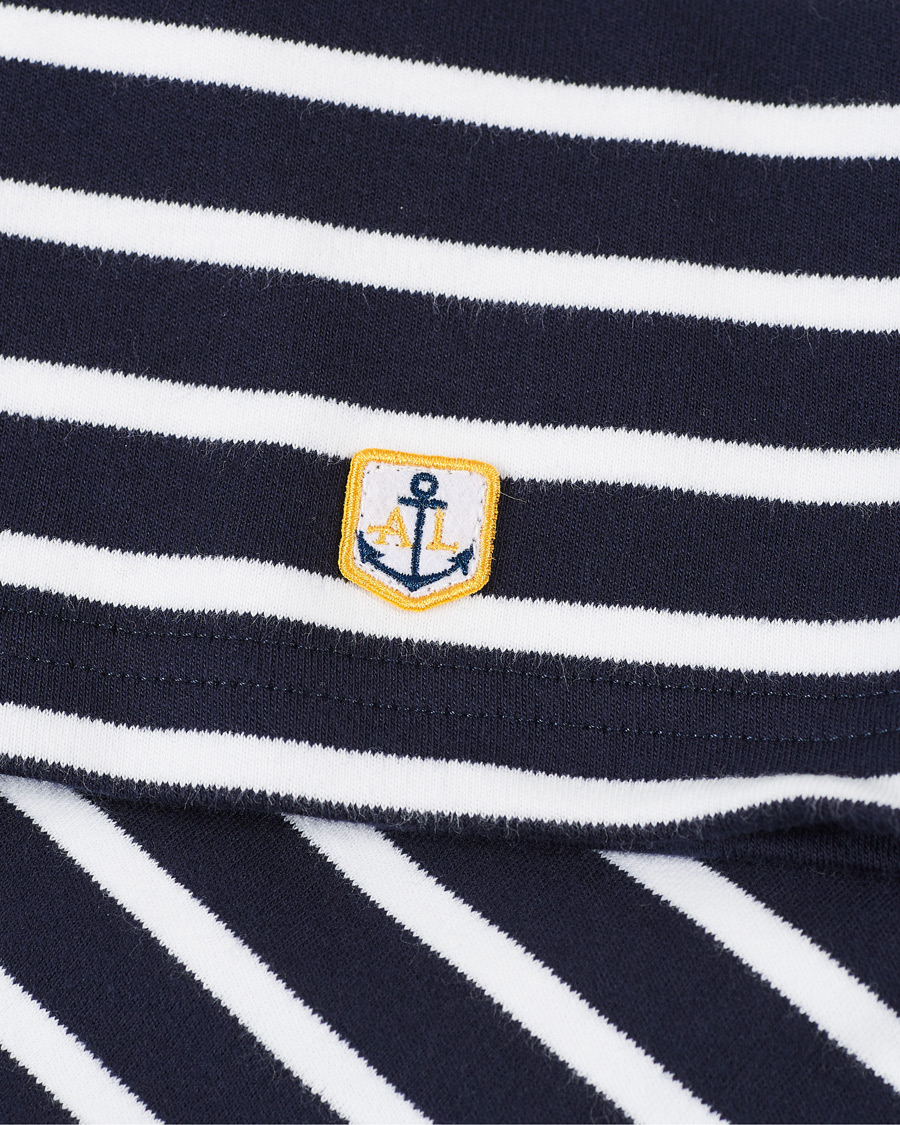 Herre | T-Shirts | Armor-lux | Houat Héritage Stripe Longsleeve T-shirt Navy/White